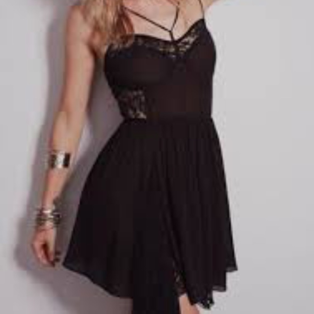 Free People Front Strap Fit and Flare Slip